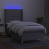 vidaXL &Kappa;&rho;&epsilon;&beta;ά&tau;&iota; Boxspring &mu;&epsilon; &Sigma;&tau;&rho;ώ&mu;&alpha; & LED &Alpha;&nu;.&Gamma;&kappa;&rho;&iota; 100x200&epsilon;&kappa;. &Upsilon;&phi;&alpha;&sigma;&mu;ά&tau;&iota;&nu;&omicron;