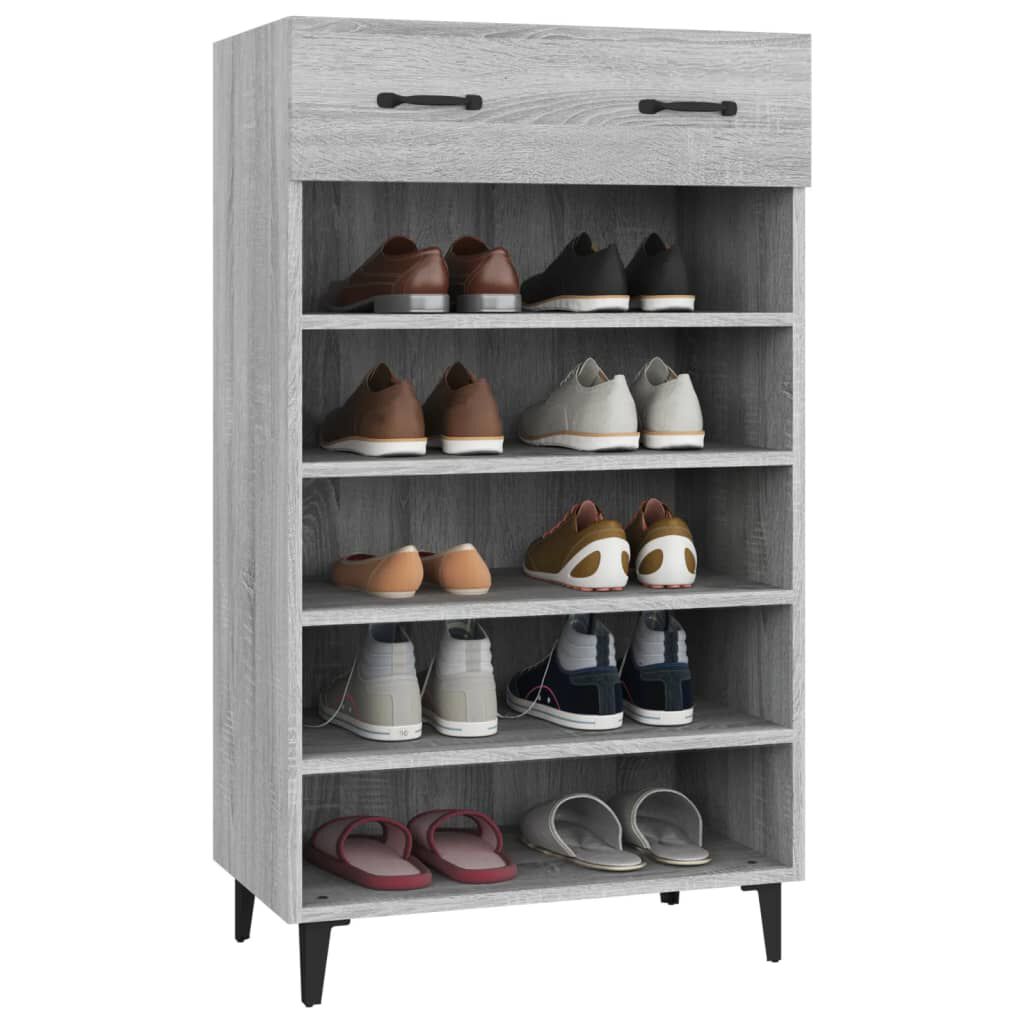 vidaXL Παπουτσοθήκη Γκρι Sonoma 60x35x105 εκ. από Επεξεργασμένο Ξύλο