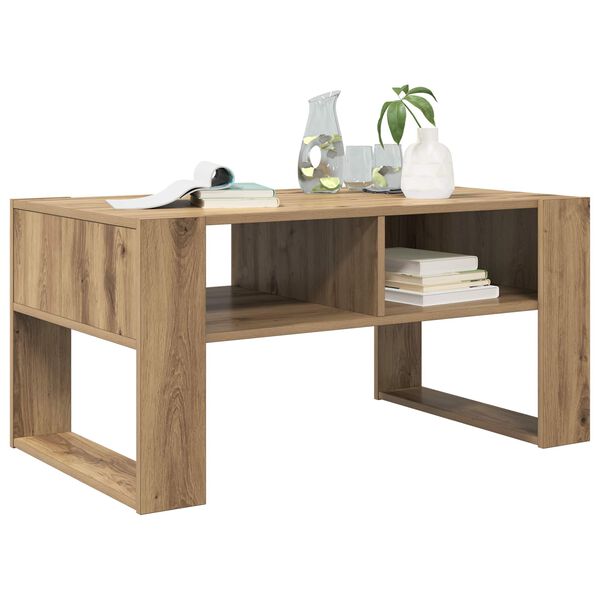 vidaXL &Tau;&rho;&alpha;&pi;&epsilon;&zeta;ά&kappa;&iota; &sigma;&alpha;&lambda;&omicron;&nu;&iota;&omicron;ύ &mu;&epsilon; &alpha;&pi;&omicron;&theta;ή&kappa;&epsilon;&upsilon;&sigma;&eta; Artisan Oak 92 x 53 x 45 &epsilon;&kappa;.