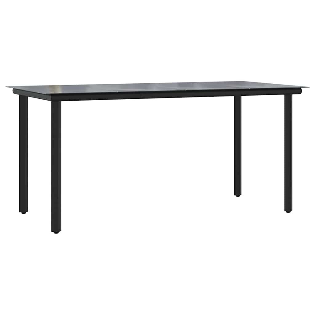 vidaXL Σέτ φαγητού για κήπο με μαξιλάρι 7 pcs Γκρι συνθετικό ρατάν