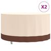 vidaXL Καλύμματα Επίπλων Κήπου 2 τεμ. Ø 157x71 εκ. 600D Ύφασμα Oxford