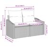 vidaXL Καναπές Κήπου με μαξιλάρι Μαύρο 123 x 62 x 69εκ συνθετικό ρατάν