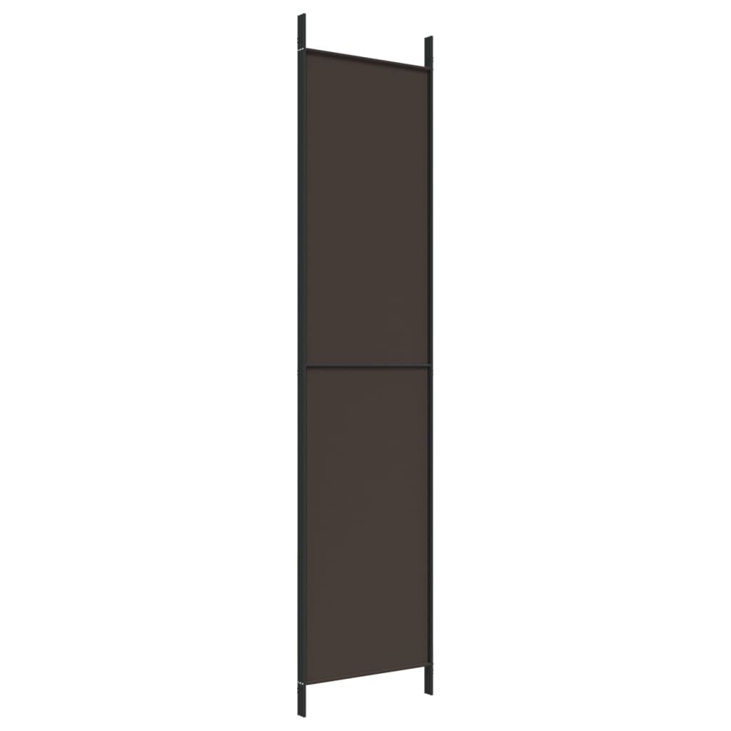 vidaXL Διαχωριστικό Δωματίου με 6 Πάνελ Καφέ 150x220 εκ. από Ύφασμα