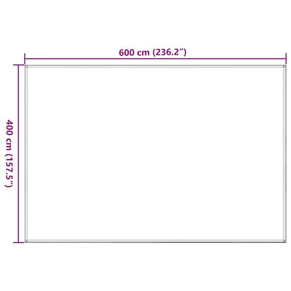 vidaXL Χαλί Σκηνής Μαύρο 400 x 600 εκ.