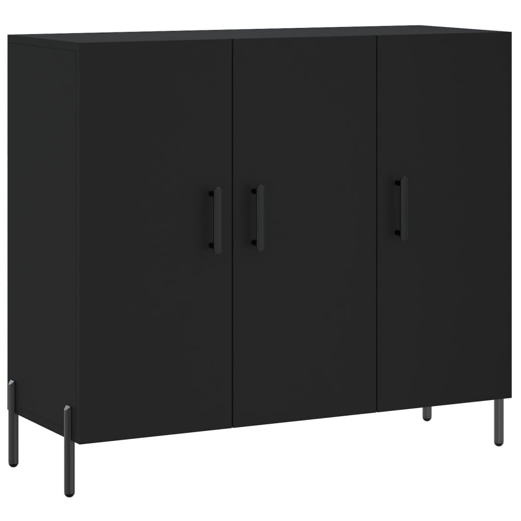vidaXL Ντουλάπι Μαύρο 90 x 34 x 80 εκ. από Επεξεργασμένο Ξύλο