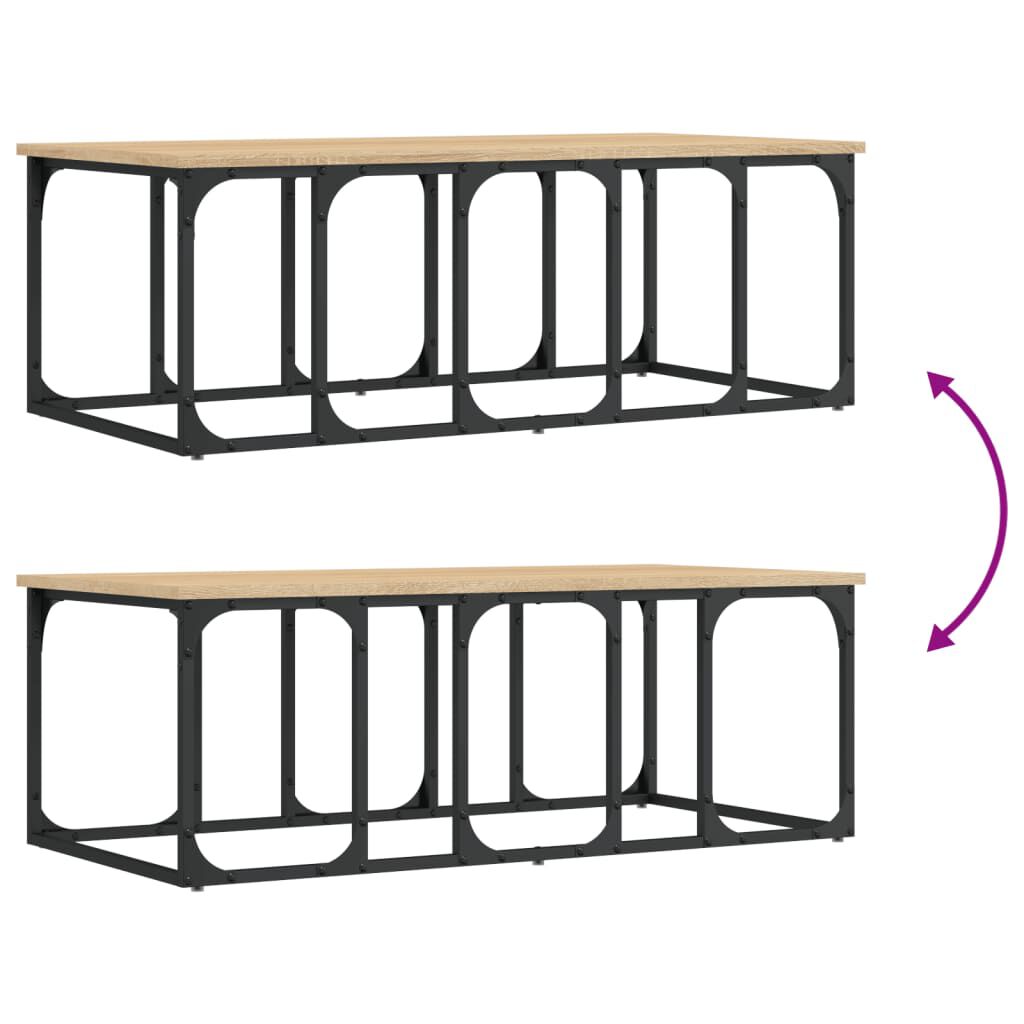vidaXL Τραπεζάκι Σαλονιού Sonoma Δρυς 100x50x35,5 εκ. Επεξεργ. Ξύλο