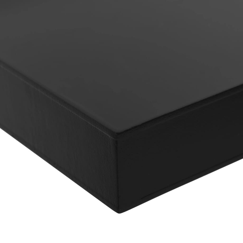 vidaXL Ράφια Τοίχου 2 τεμ. Μαύρα 100 x 20 x 3,8 εκ.