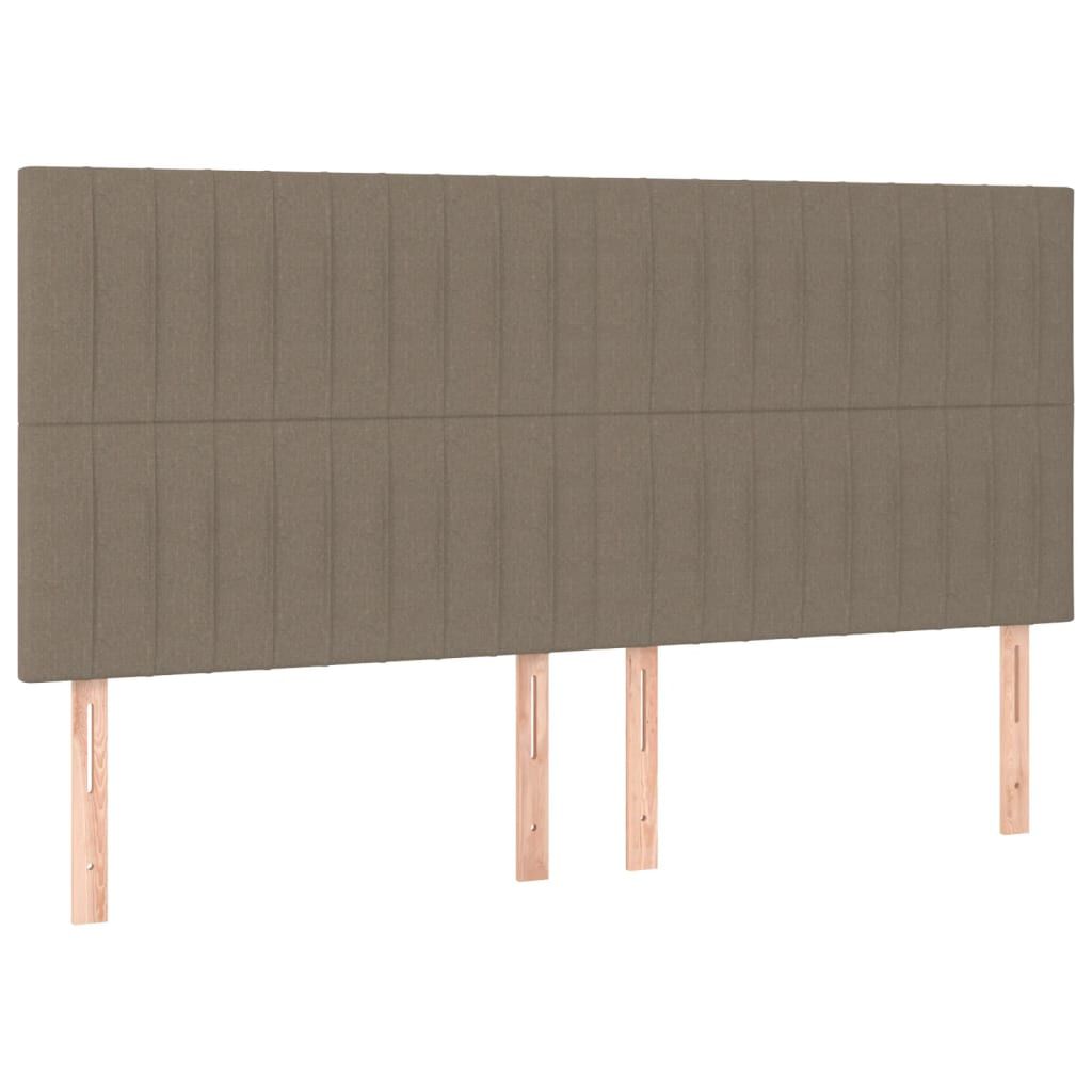 vidaXL Σκελετός Κρεβατιού Χωρίς Στρώμα Taupe 200x200 εκ.Υφασμάτινο