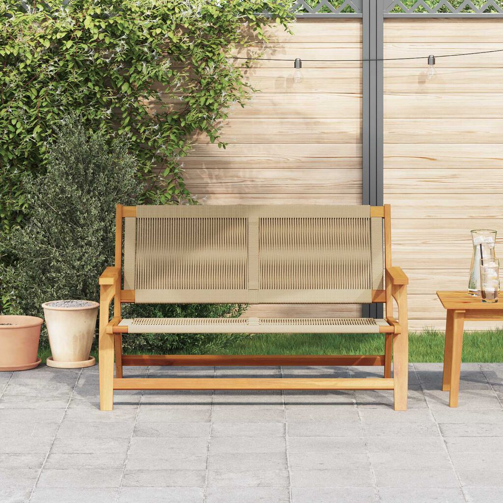 vidaXL Εξωτερικά Έπιπλα Μπεζ 78 x 122 x 73εκ. Μασίφ ξύλο ακακίας