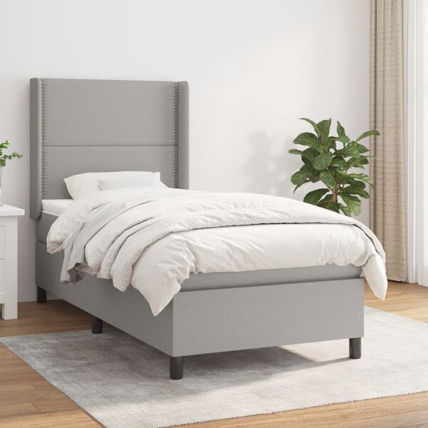 vidaXL &Kappa;&rho;&epsilon;&beta;ά&tau;&iota; Boxspring &mu;&epsilon; &Sigma;&tau;&rho;ώ&mu;&alpha; &Alpha;&nu;&omicron;&iota;&chi;&tau;ό &Gamma;&kappa;&rho;&iota; 90x190 &epsilon;&kappa;. &Upsilon;&phi;&alpha;&sigma;&mu;ά&tau;&iota;&nu;&omicron;