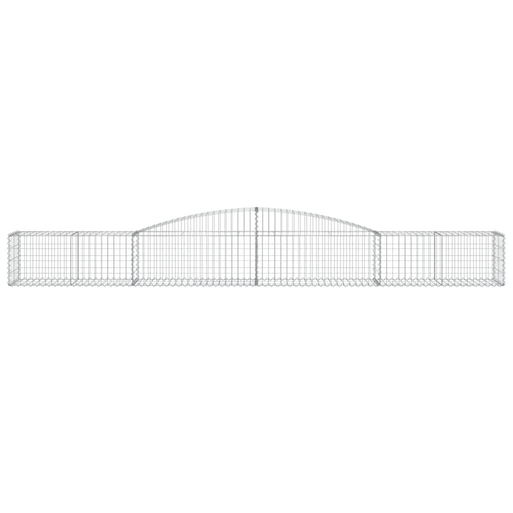 vidaXL Συρματοκιβώτια Τοξωτά 15 τεμ. 400x50x40/60 εκ. Γαλβαν. Ατσάλι