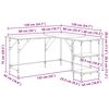 vidaXL Γραφείο Καφέ Δρυς 139x139x75 εκ. από Επεξεργασμένο Ξύλο