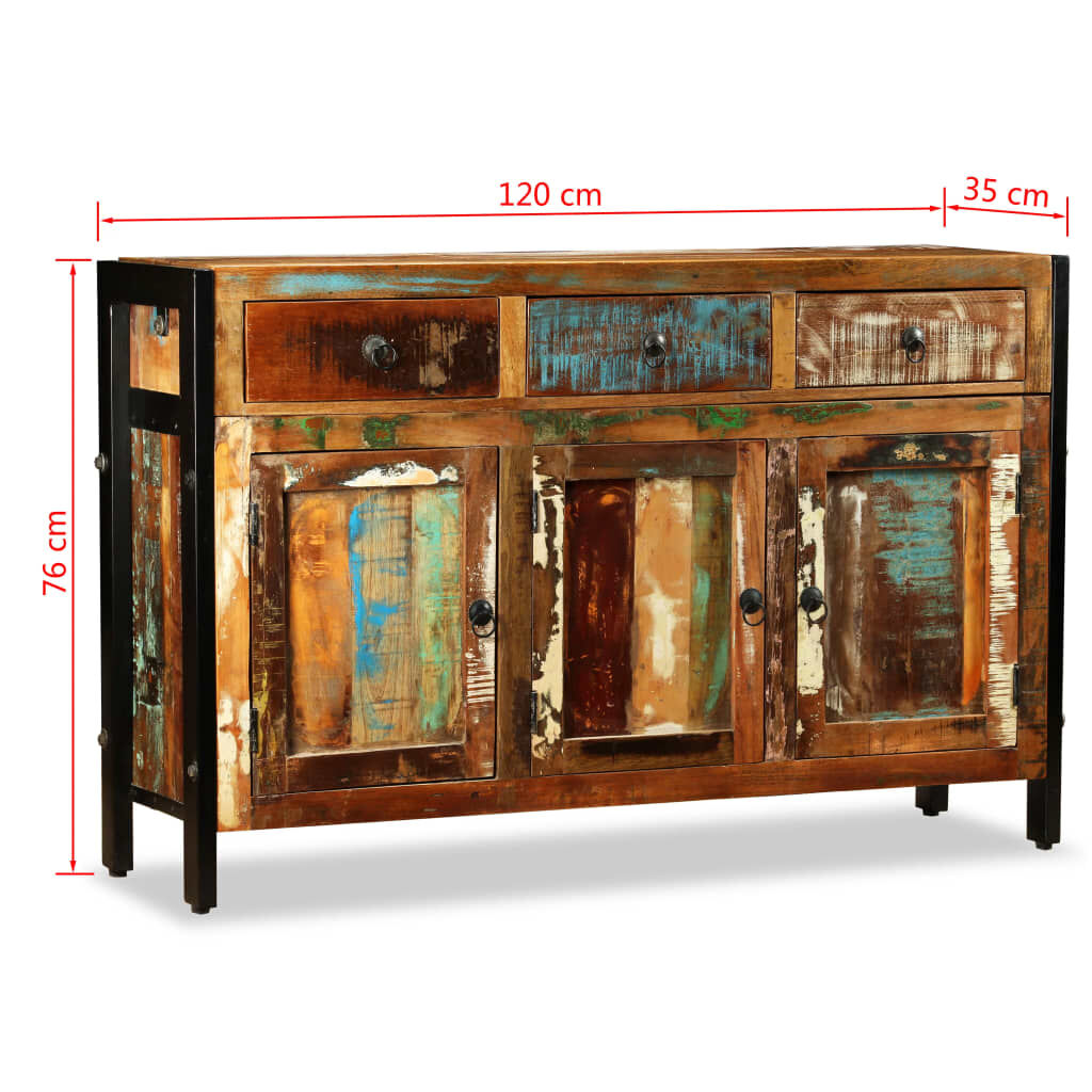 vidaXL Μπουφές 120 x 35 x 76 εκ. από Μασίφ Ανακυκλωμένο Ξύλο