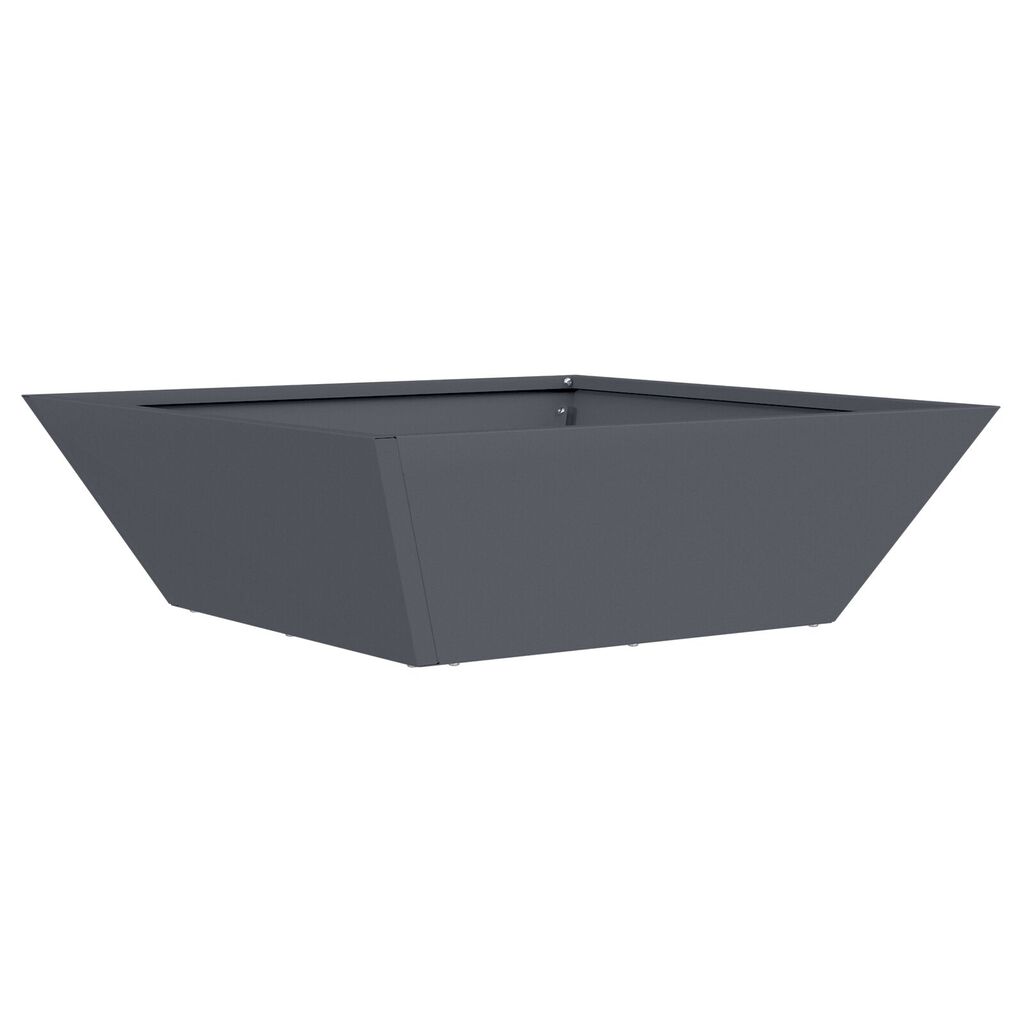 vidaXL Μεταλλική Γλάστρα Ανθρακί Μέταλλο 50 x 50 x 15 εκ.