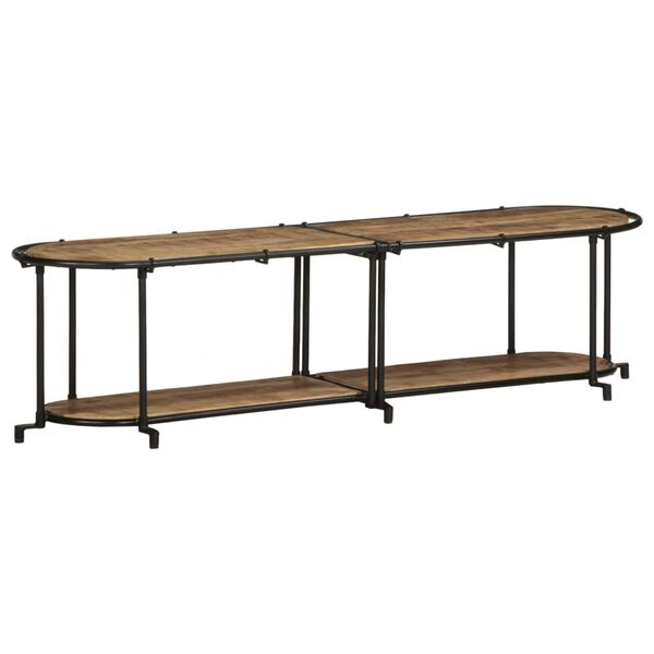 vidaXL Έπιπλο Τηλεόρασης 160x42x40 εκ. Μασίφ Ακατέργ. Ξύλο Μάνγκο