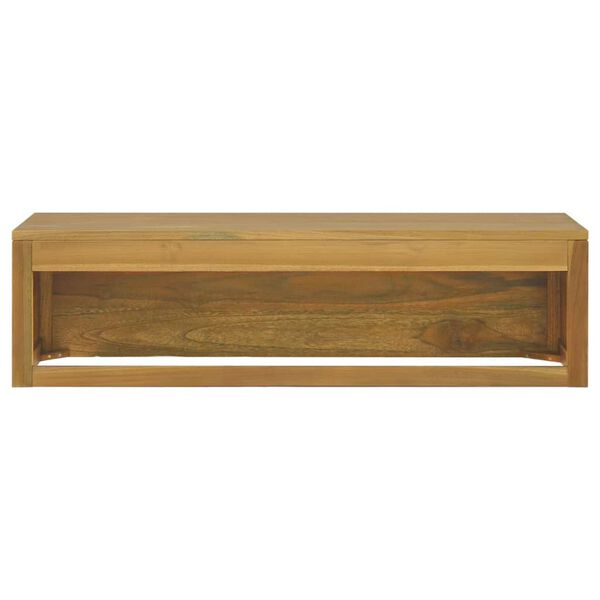 vidaXL Έπιπλο Μπάνιου Επιτοίχιο 110x45x30 εκ. από Μασίφ Ξύλο Teak