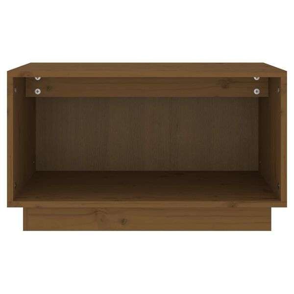 vidaXL Έπιπλο Τηλεόρασης Καφέ Μελί 60x35x37 εκ από Μασίφ Ξύλο Πεύκου