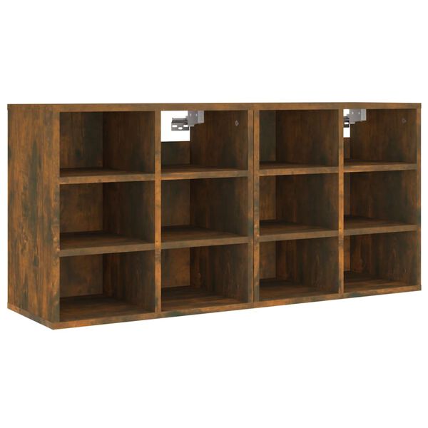 vidaXL Παπουτσοθήκη 2 τεμ. Καπνιστή Δρυς 52,5 x 30 x 50 εκ.