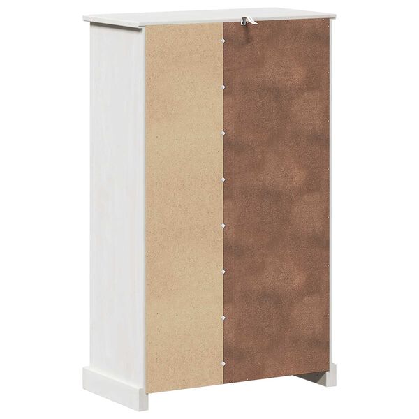 vidaXL Ντουλάπι Μπάνιου Λευκό 68 x 34 x 110 εκ. Μασίφ ξύλο πεύκου