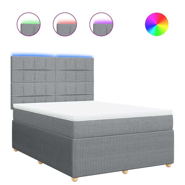 vidaXL &Kappa;&rho;&epsilon;&beta;ά&tau;&iota; Boxspring &mu;&epsilon; &Sigma;&tau;&rho;ώ&mu;&alpha; &Alpha;&nu;&omicron;&iota;&chi;&tau;ό &Gamma;&kappa;&rho;&iota; 140x200 &epsilon;&kappa;. &Upsilon;&phi;&alpha;&sigma;&mu;ά&tau;&iota;&nu;&omicron;