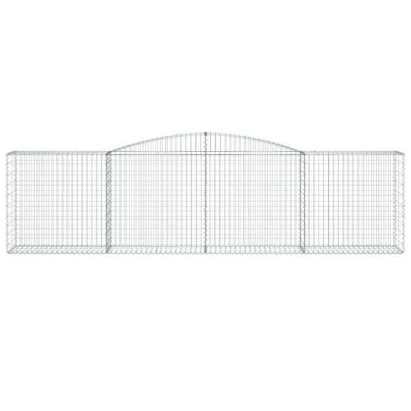 vidaXL Συρματοκιβώτια Τοξωτά 4 τεμ. 400x50x100/120 εκ. Γαλβαν. Ατσάλι