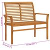 vidaXL Παγκάκι Κήπου 112 εκ. από Μασίφ Ξύλο Teak με Taupe Μαξιλάρι
