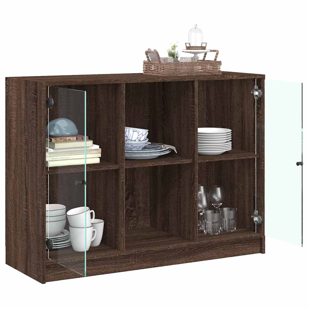vidaXL Μπουφές Καφέ Δρυς 102x37x75,5 εκ. Επεξεργασμένο Ξύλο