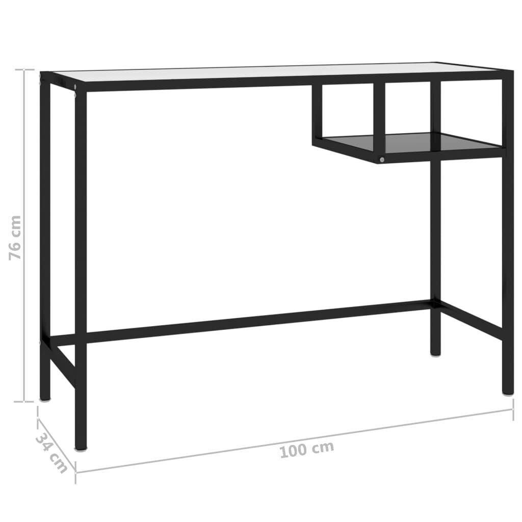 vidaXL Γραφείο Υπολογιστή Μαύρο 100 x 36 x 74 εκ. από Γυαλί