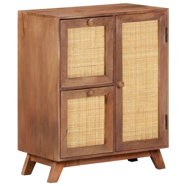 vidaXL Ντουλάπι 60 x 35 x 75 εκ. από Μασίφ Ξύλο Μάνγκο