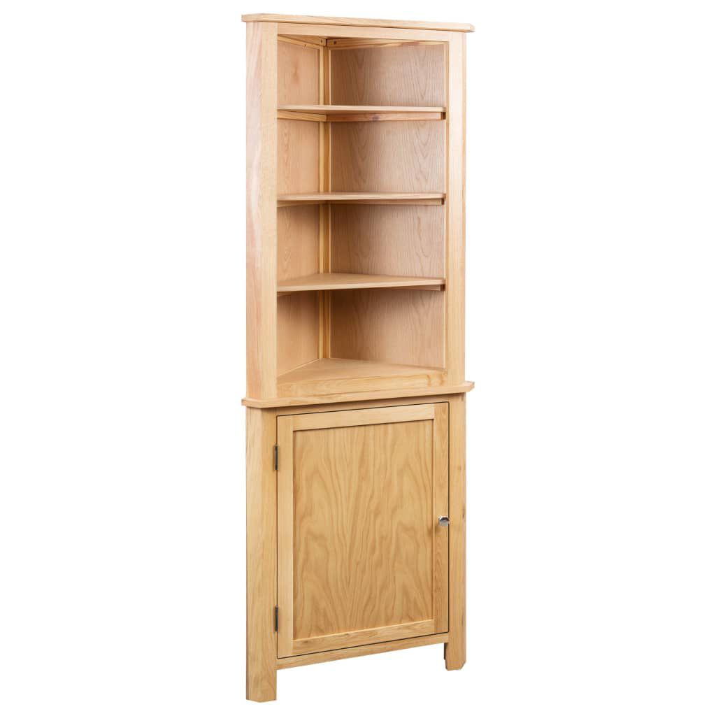 vidaXL Έπιπλο/Ντουλάπι Γωνιακό 59 x 36 x 180 εκ. από Μασίφ Ξύλο Δρυός