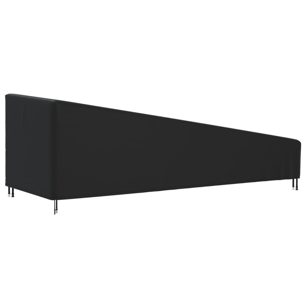 vidaXL Κάλυμμα Ξαπλώστρας Μαύρο 203x81x25/63 εκ. 420D Ύφασμα Oxford