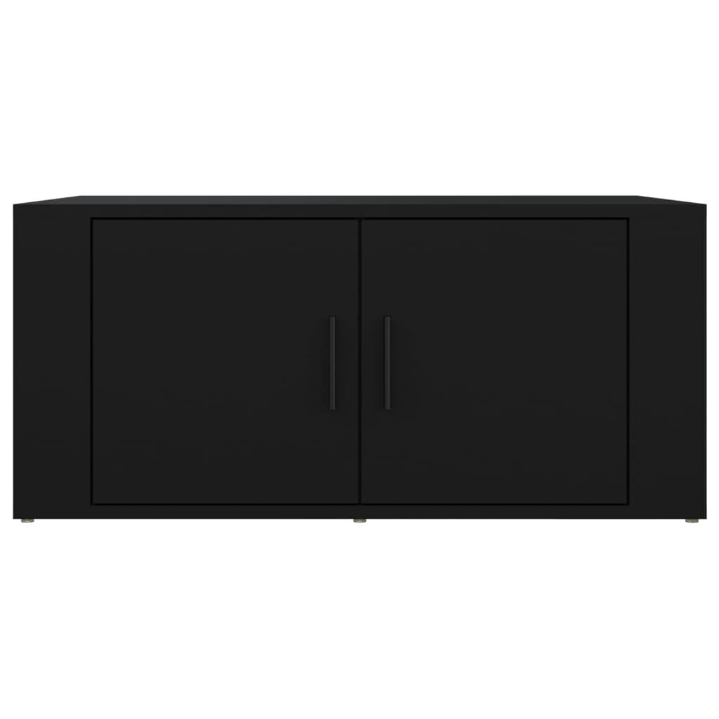 vidaXL Τραπεζάκι Σαλονιού Μαύρο 80x50x36 εκ. Επεξεργασμένο Ξύλο