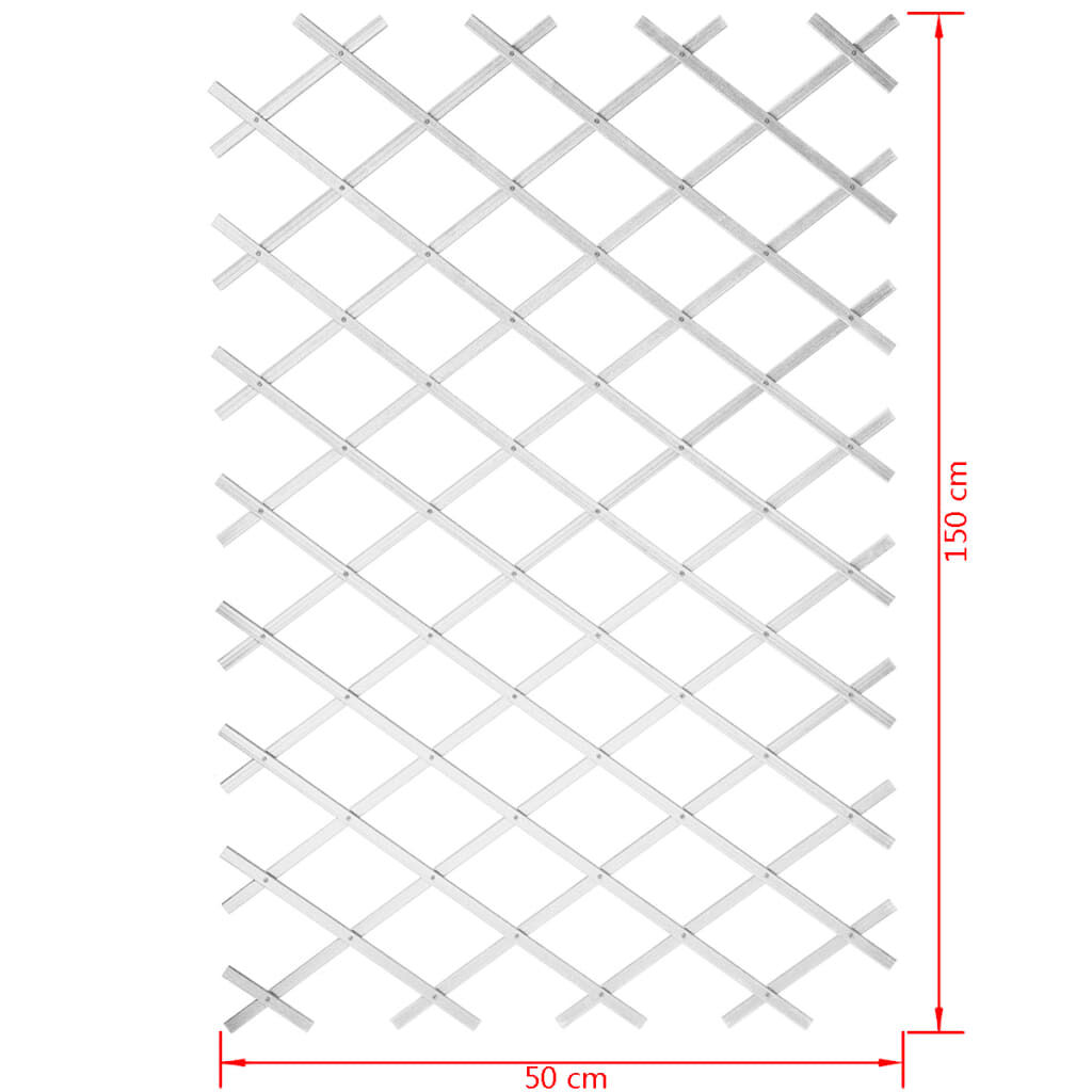 Nature Καφασωτό Κήπου Λευκό 50 x 150 εκ. από PVC 6040701