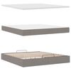 vidaXL Οθωμανικό κρεβάτι με στρώμα Taupe 180x200cm ύφασμα