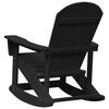 vidaXL Καθιστική Καρέκλα Ροκ Adirondack Μαύρο 73.5 x 92 x 90εκ HDPE
