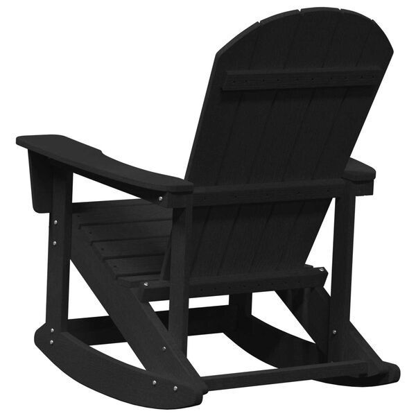 vidaXL Κουνιστή Καρέκλα Adirondack Μαύρη 73.5x92x90 εκ. HDPE