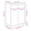vidaXL Παπουτσοθήκη Λευκή 60 x 35 x 80 εκ. από Μασίφ Ξύλο Πεύκου