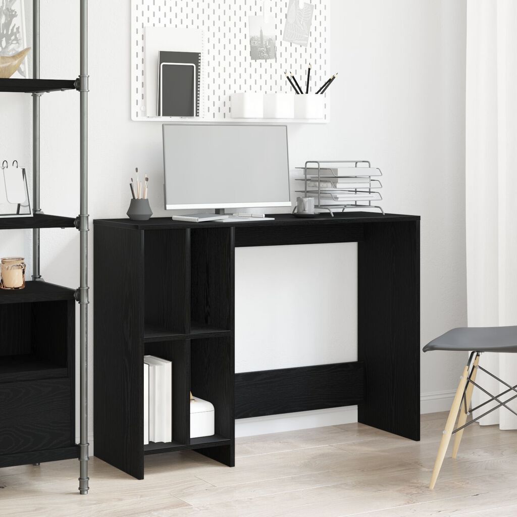 vidaXL Γραφείο Μαύρο Δρυς 102,5x35x75 εκ. από ξύλο