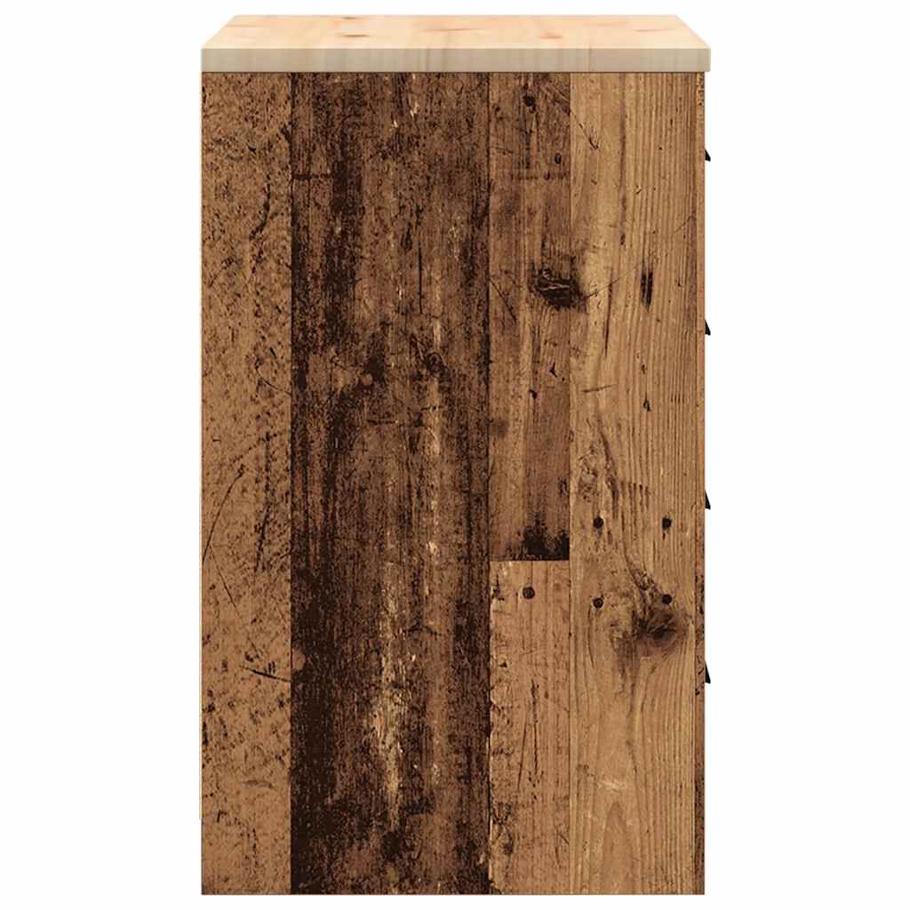 vidaXL ντουλάπι αποθήκευσης γκαράζ 60x51x85 εκ μασίφ ξύλο πεύκο