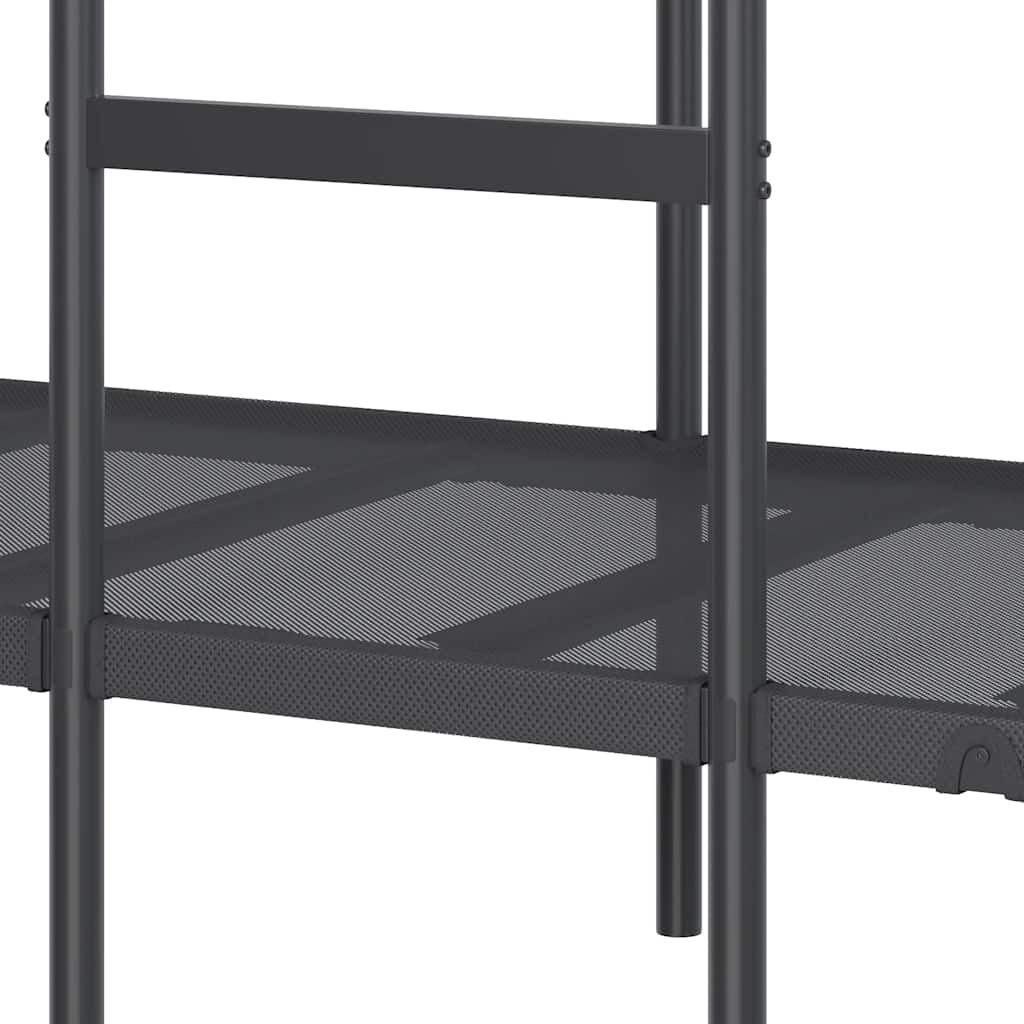 vidaXL Κουκέτα χωρίς στρώμα Μαύρο 107x203 cm Ατσάλι