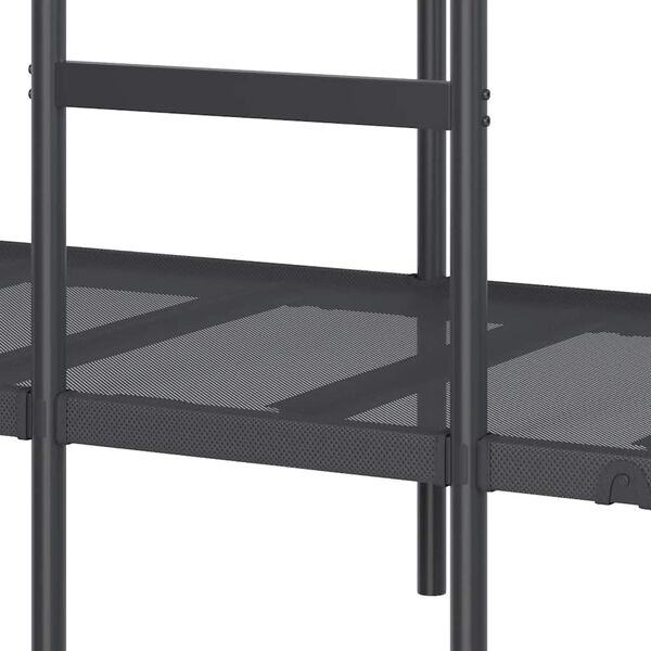 vidaXL Κουκέτα χωρίς στρώμα Μαύρο 107x203 cm Ατσάλι