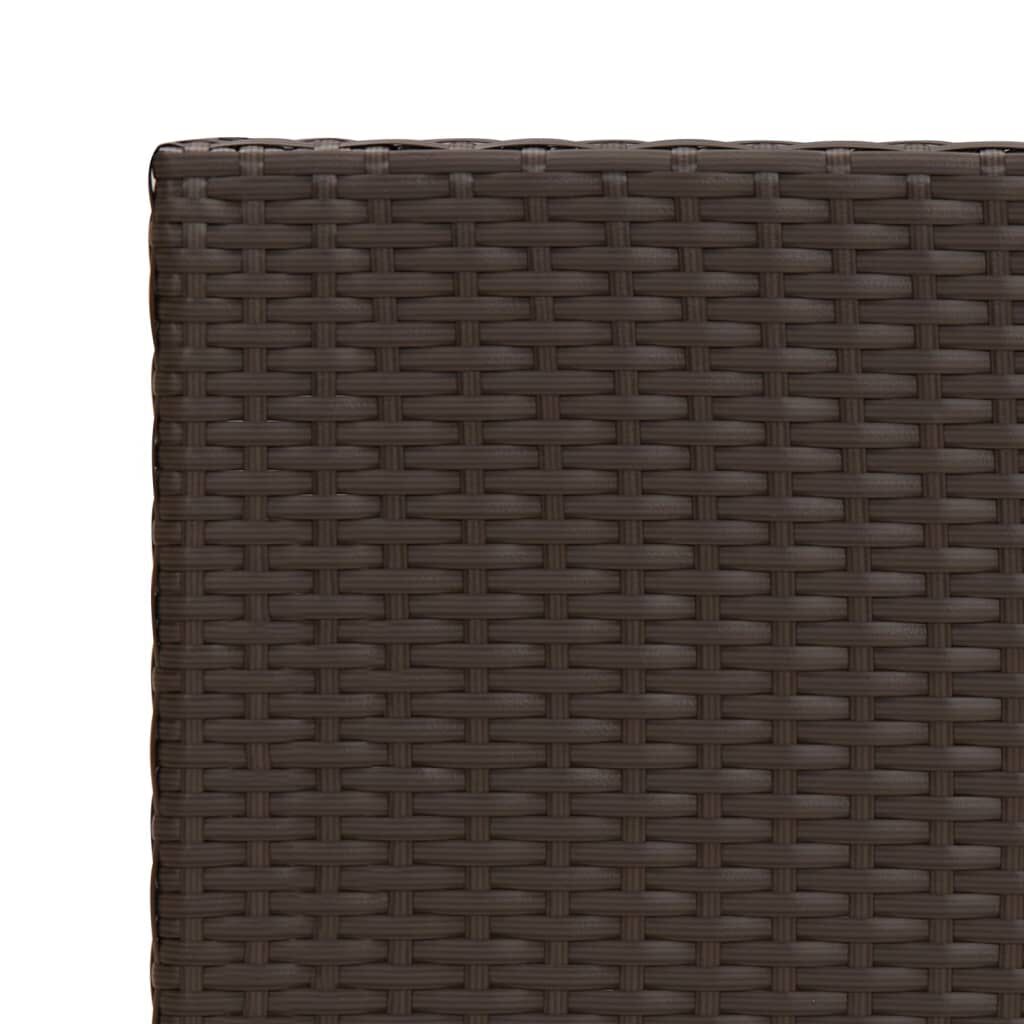 vidaXL Τραπεζάκι Βοηθητικό Καφέ 55 x 45 x 49 εκ. από Συνθετικό Ρατάν
