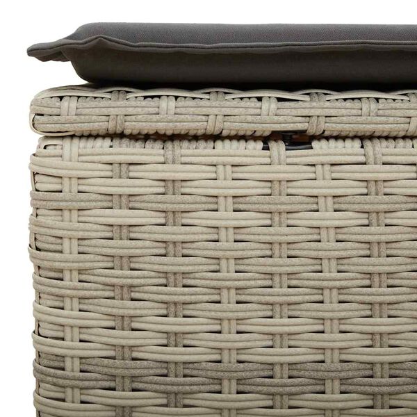 vidaXL Σαλόνι Κήπου Σετ 7 Τεμαχίων Γκρι Συνθετικό Ρατάν με Μαξιλάρια