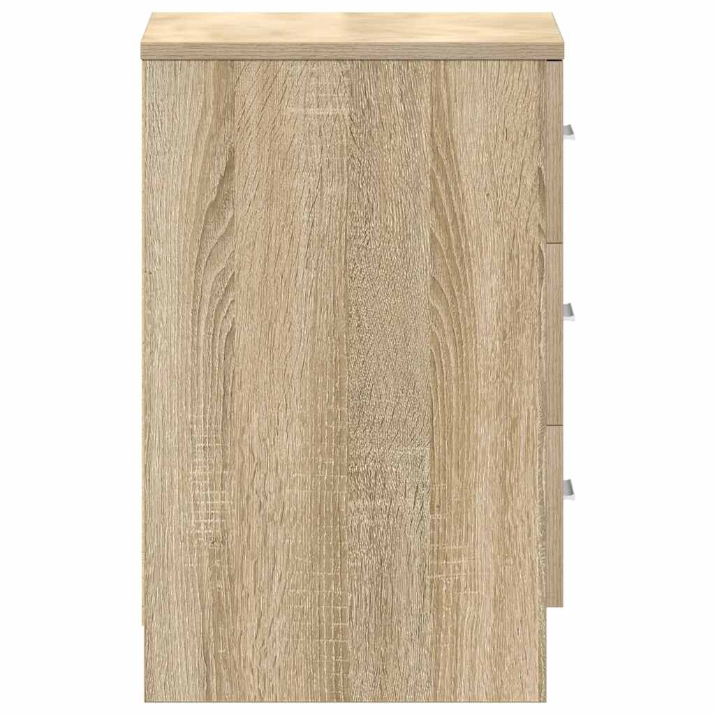 vidaXL Κομοδίνα 2 τεμ. Χρώμα Sonoma Δρυς 38x35x56 εκ. από Επεξ. Ξύλο