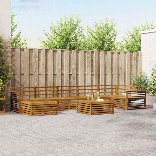 vidaXL &Sigma;&epsilon;&tau; &Kappa;&alpha;&nu;&alpha;&pi;έ 8 pcs &Phi;&upsilon;&sigma;&iota;&kappa;ό &Sigma;&tau;&epsilon;&rho;&epsilon;ό &Xi;ύ&lambda;&omicron; &Alpha;&kappa;&alpha;&kappa;ί&alpha;&sigmaf;