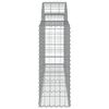 vidaXL Συρματοκιβώτια Τοξωτά 3 τεμ. 200x30x80/100 εκ. Γαλβαν. Ατσάλι