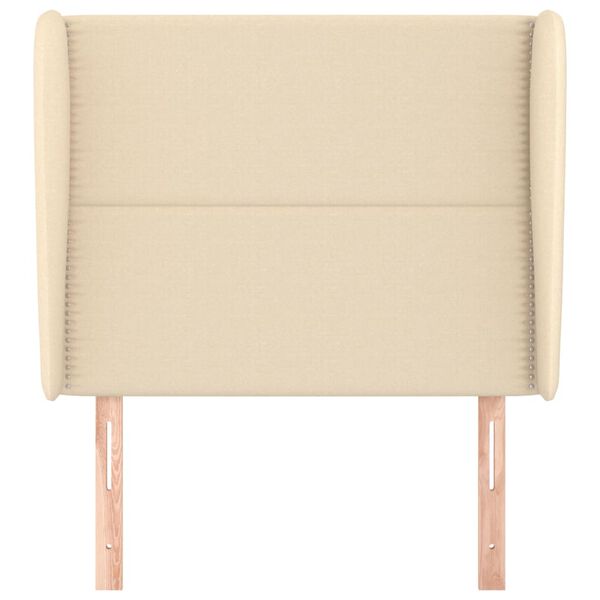 vidaXL Κεφαλάρι με Πτερύγια Κρεμ 93 x 23 x 118/128 εκ. Υφασμάτινο