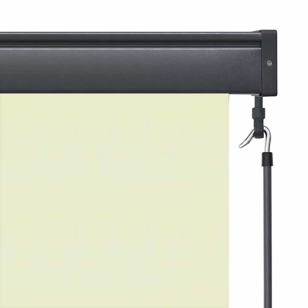 vidaXL Εξωτερικό ρολό Ριγέ Ρυθμιζόμενος Κρεμ 180 x 250 cm ύφασμα