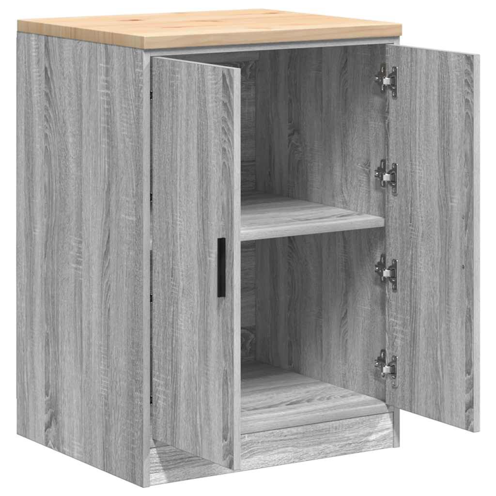 vidaXL ντουλάπι αποθήκευσης γκαράζ 60x51x85 εκ μασίφ ξύλο πεύκο