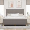 vidaXL &Kappa;&rho;&epsilon;&beta;ά&tau;&iota; &mu;&epsilon; &epsilon;&lambda;&alpha;&tau;ή&rho;&iota;&alpha; &mu;&epsilon; &sigma;&tau;&rho;ώ&mu;&alpha; Taupe 180 x 200 cm ύ&phi;&alpha;&sigma;&mu;&alpha;